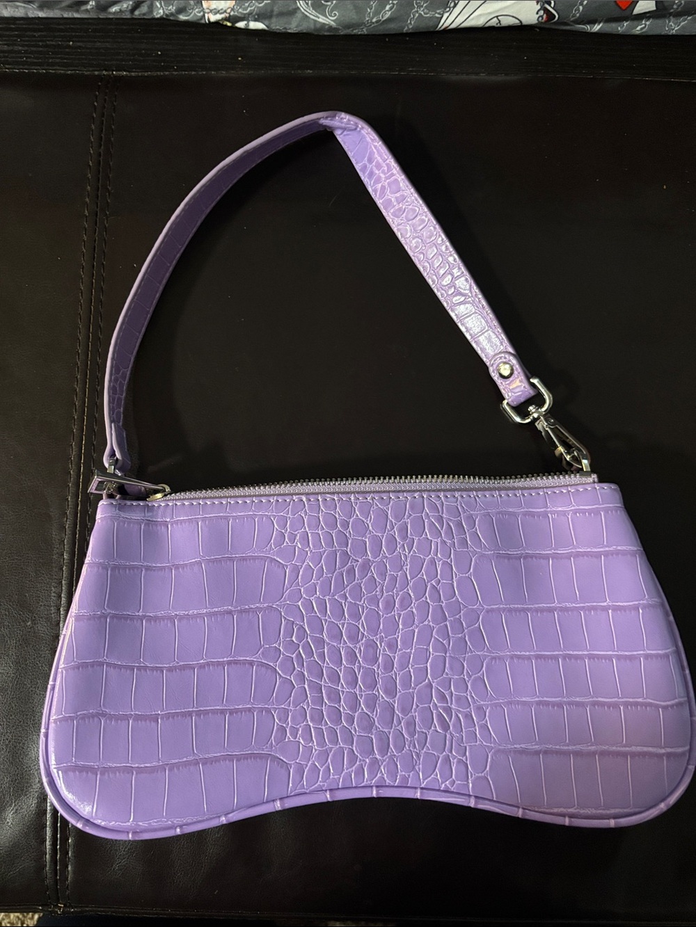 JW Pei Lilac Croc-Embossed Shoulder Bag - Women's Bag
